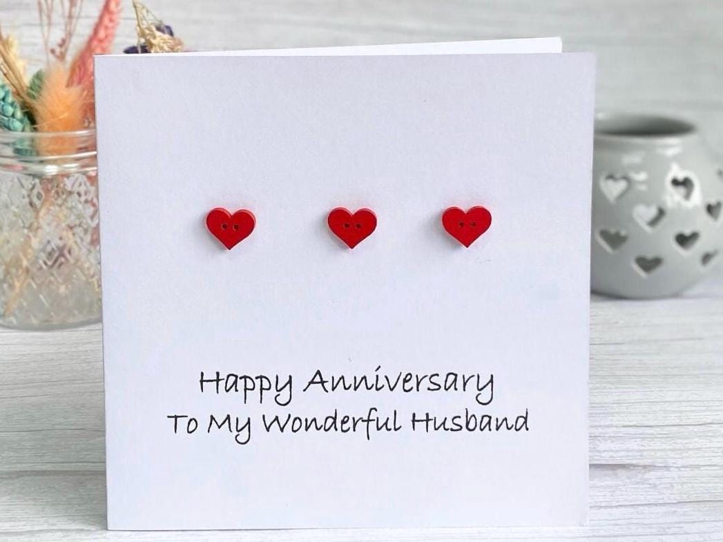 Romantic Anniversary Card, Handmade Anniversary Card, Wood Anniversary, 5th Anniversary