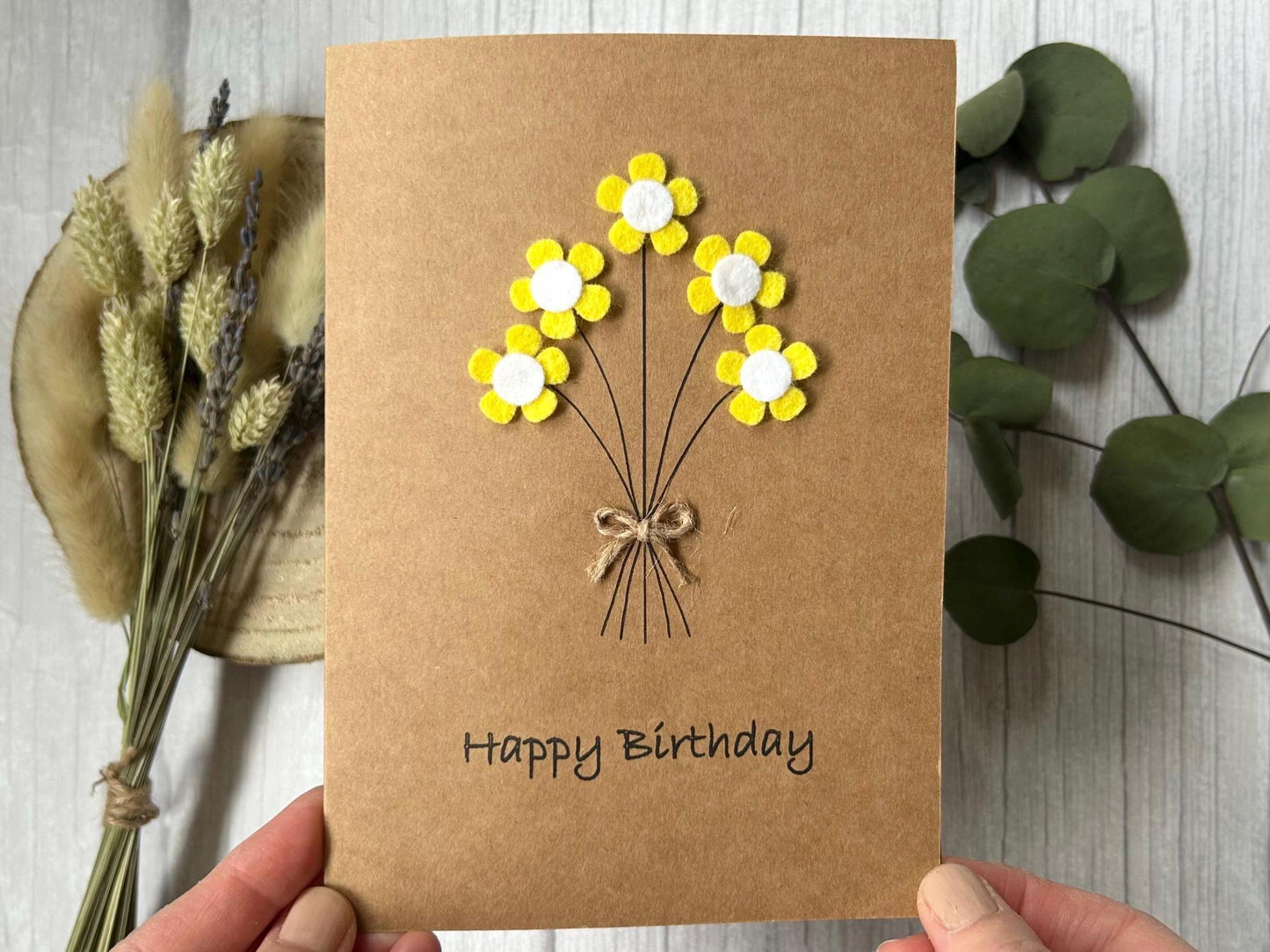 Personalised Birthday Card for Mum, Handmade Mum Birthday Card, Flower Card for Her