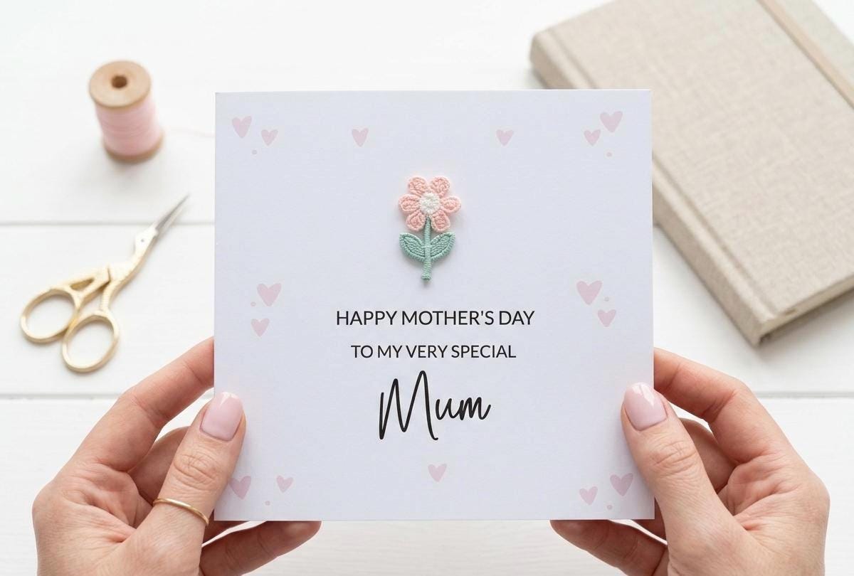 Handmade Daisy Mother's Day Card with 3D Daisy