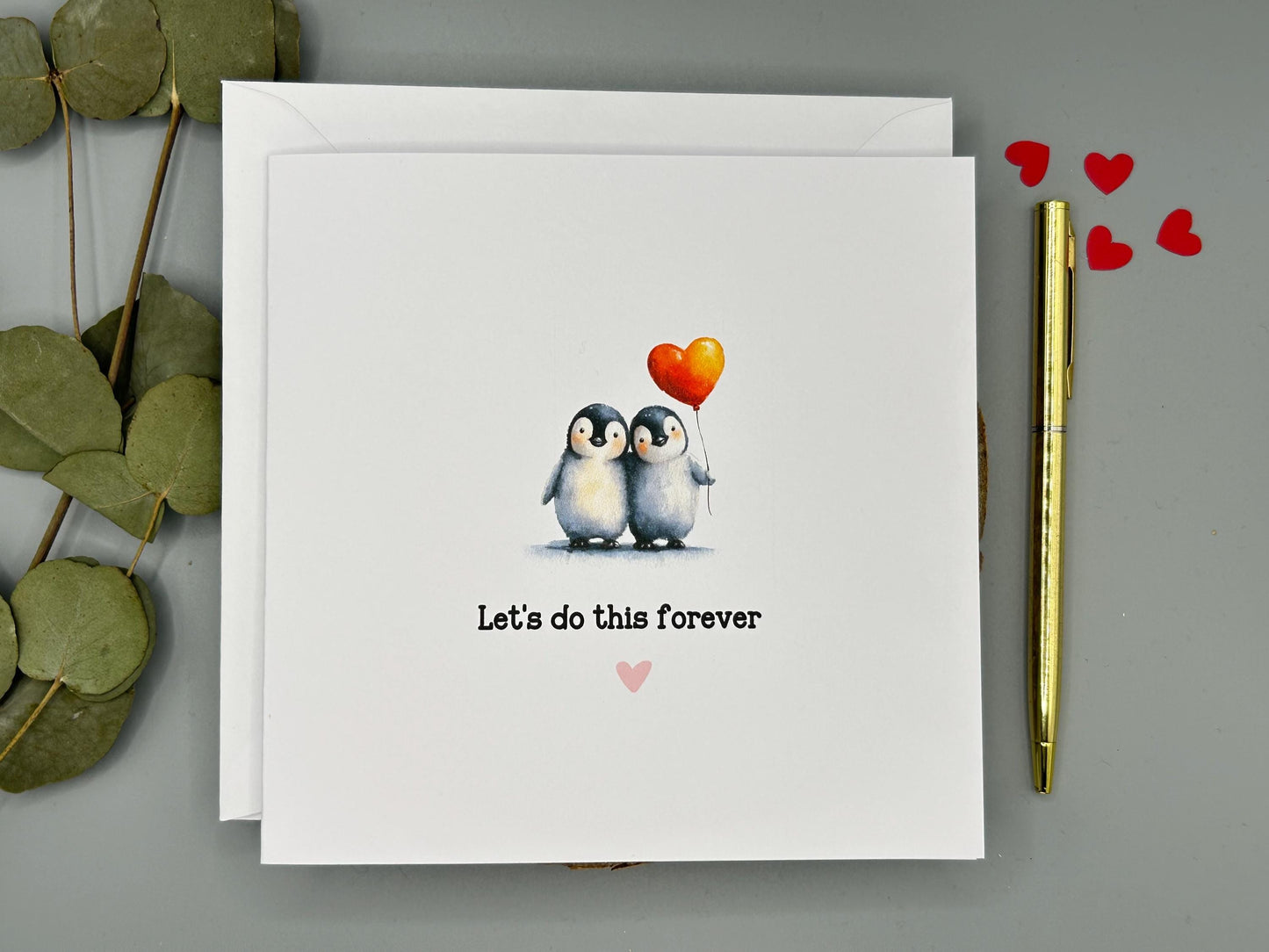 Lets Do This Forever, Penguin Love Card For Anniversary