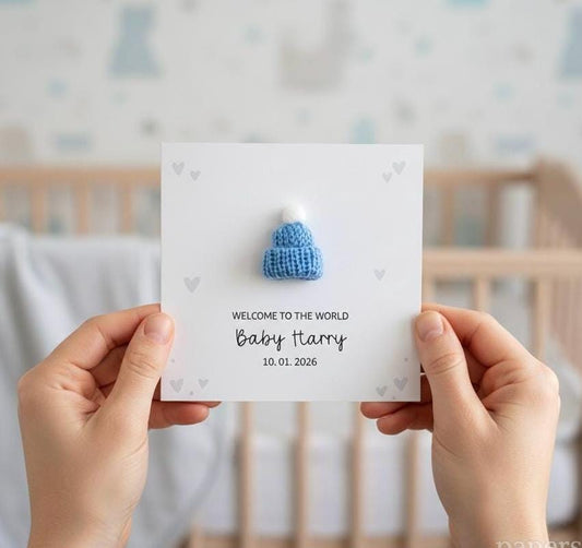 New Baby Card, New Baby Boy Card, Welcome To The World Card, New Baby Boy Card, New Baby Gifts, Newborn Card