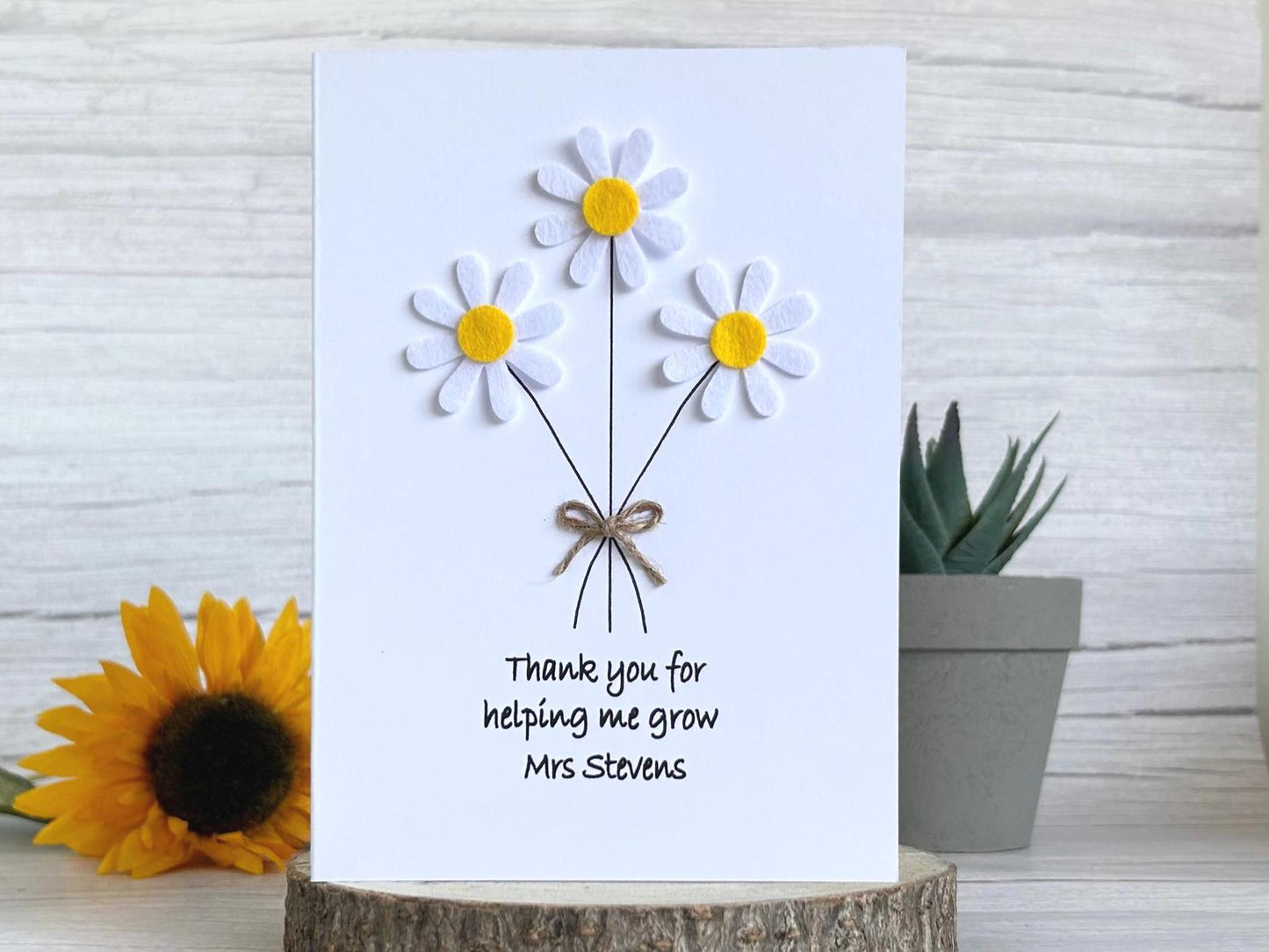 Personalised Teacher Thank You Card,  End Of School Card, Teacher Appreciation Card, Thank You Teacher Personalised Card
