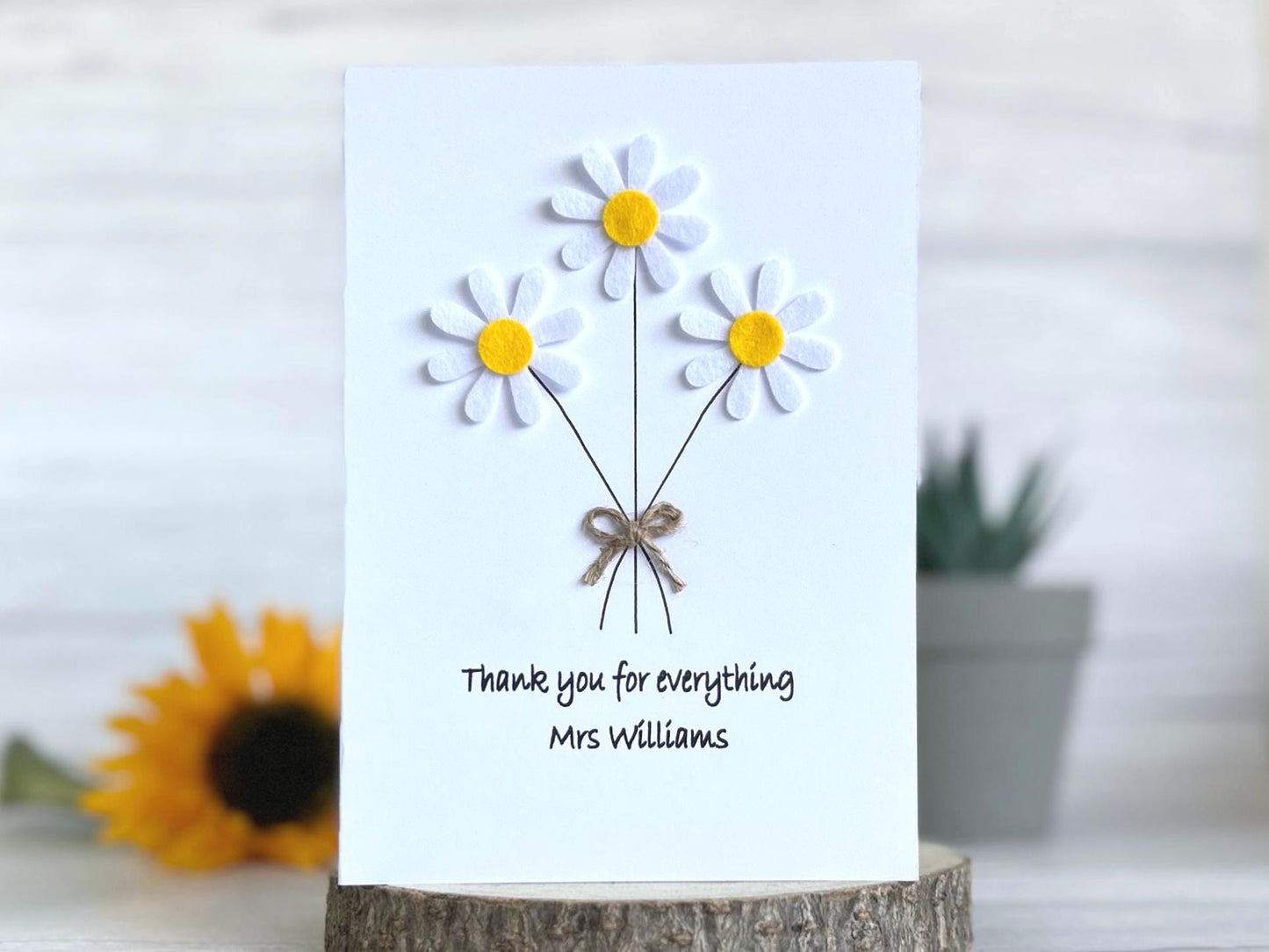 Personalised Teacher Thank You Card,  End Of School Card, Teacher Appreciation Card, Thank You Teacher Personalised Card