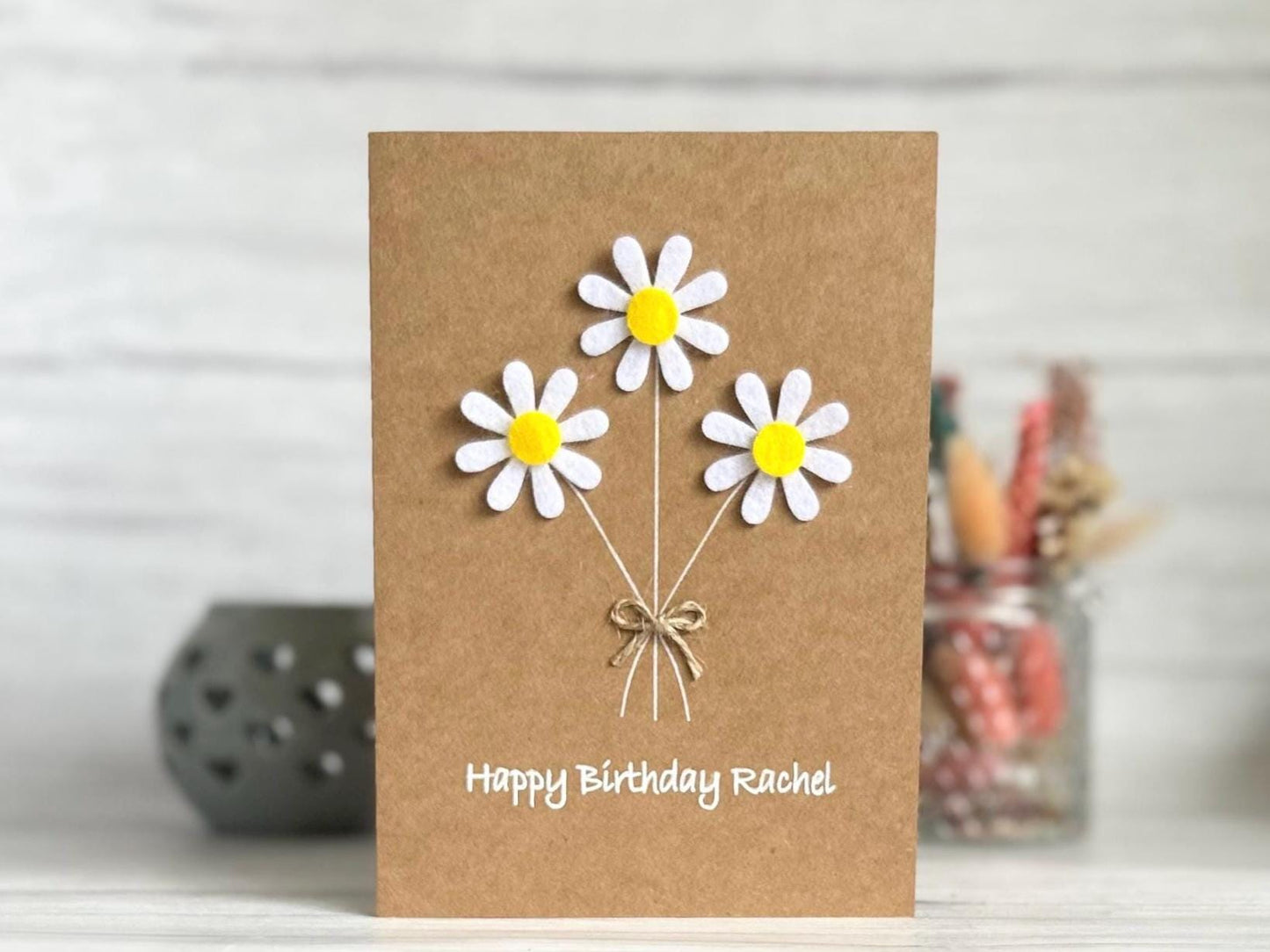 Handmade Daisy Birthday Card, Birthday Card for Mum