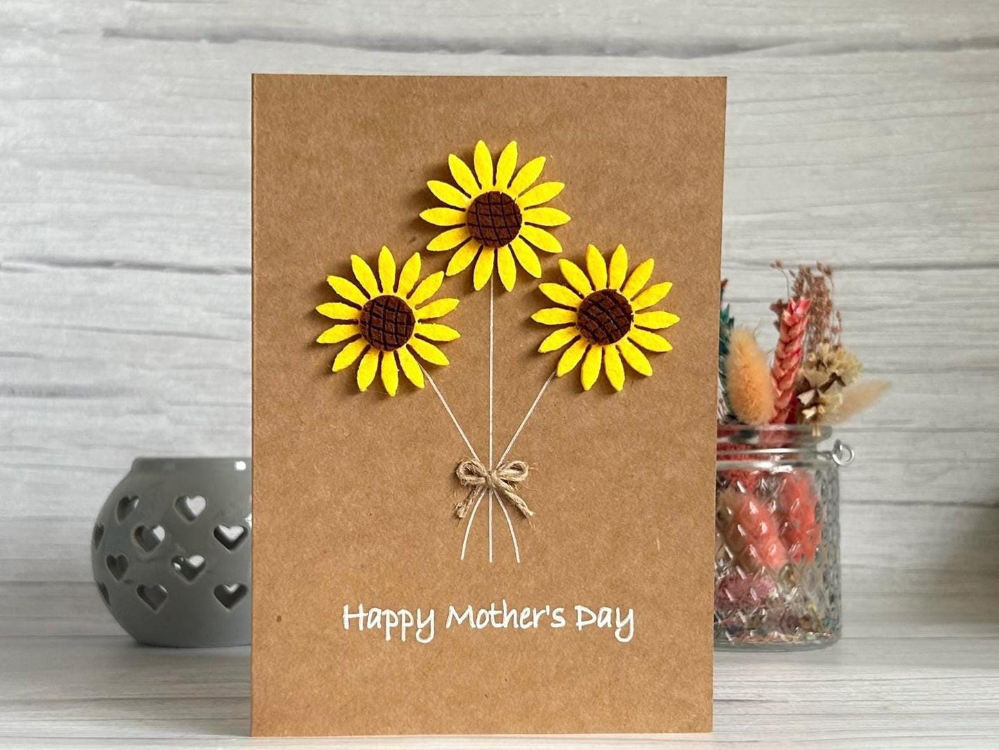 Sunflower Mothers Day card, Handcrafted Mothers Day Card, Card for Mum with Sunflowers