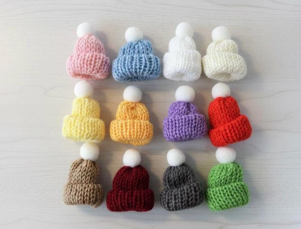 Welcome to the World, It's a Boy, Personalised New Baby Card, Handmade Knitted Bobble Hat, Personalised Baby Card