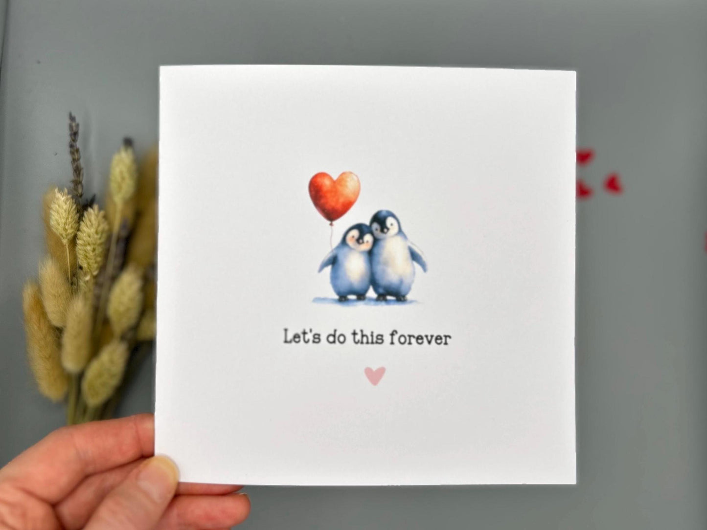Lets Do This Forever, Penguin Love Card For Anniversary