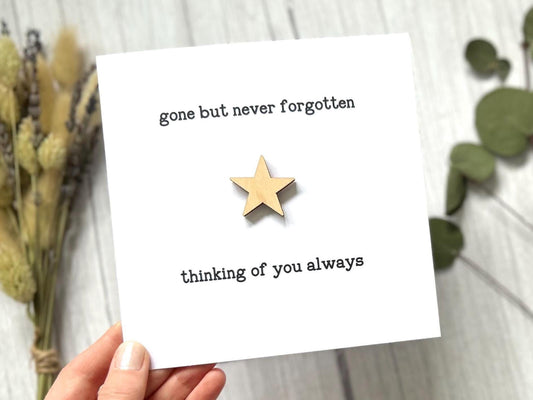 Sympathy Card, Gone But Not Forgotton, Thinking Of You Condolence Card
