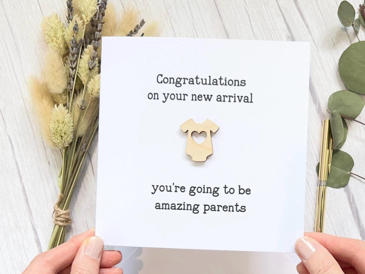 New Baby Card, Welcome To The World, Babygrow Keepsake, You're Going To Be Amazing Parents