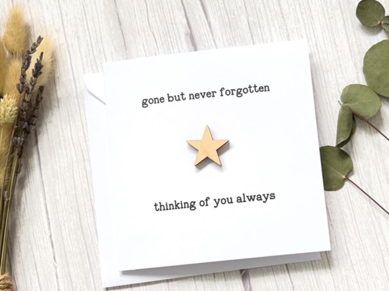 Sympathy Card, Gone But Not Forgotton, Thinking Of You Condolence Card