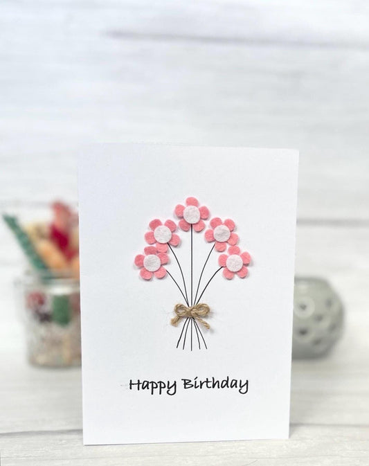 Personalised Daisy Flower Birthday Card, Any Occasion, Handmade Card for Her, Daisy Birthday Card