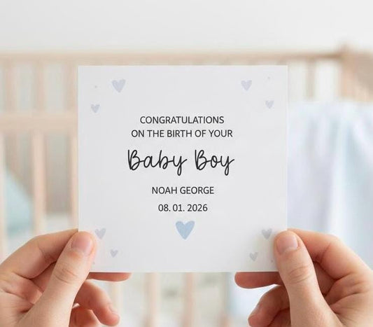 New Baby Card, New Baby Boy Card, Welcome To The World Card, New Baby Boy Card, New Baby Gifts, Newborn Card