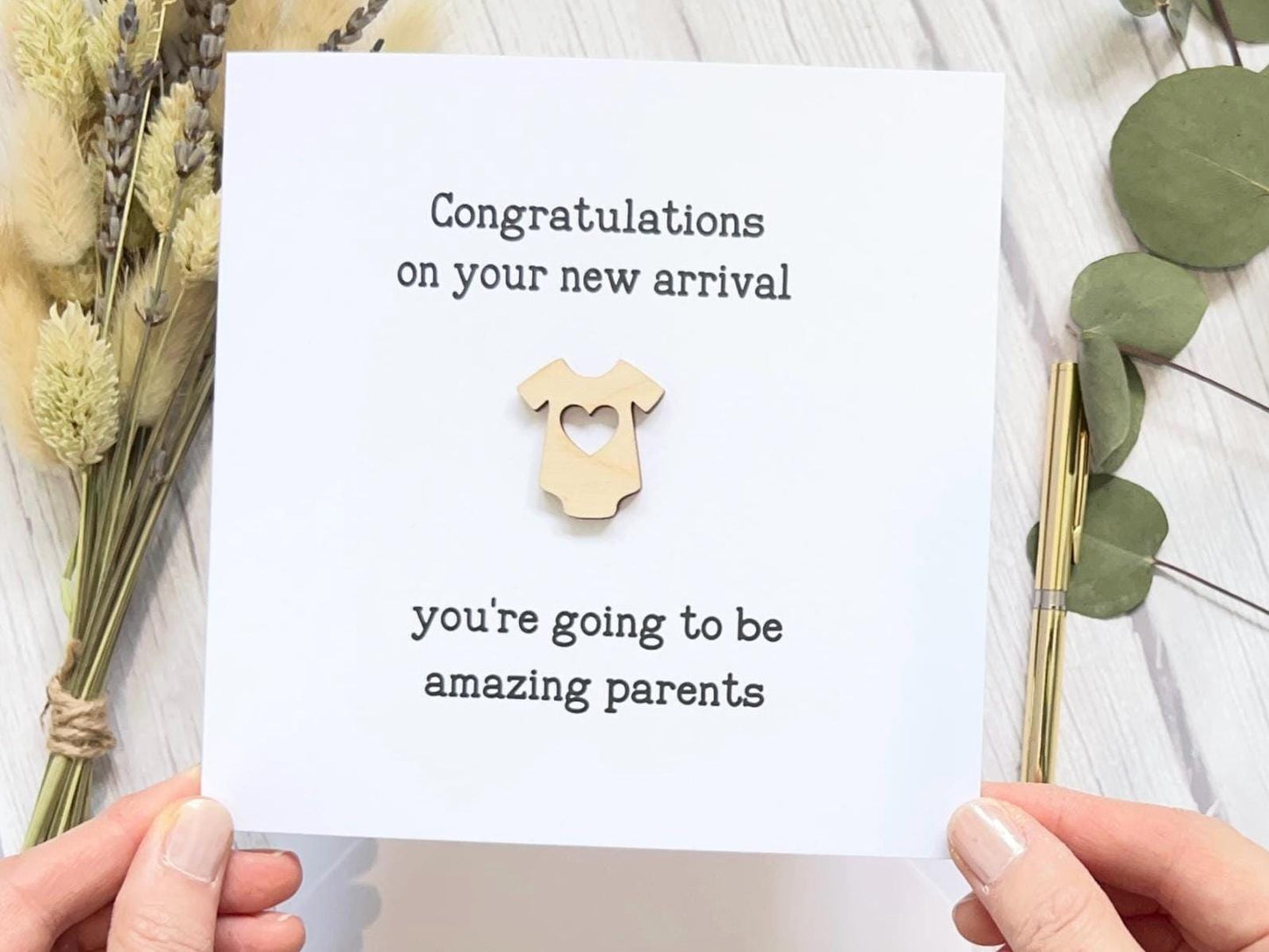 New Baby Card, Welcome To The World, Babygrow Keepsake, You're Going To Be Amazing Parents