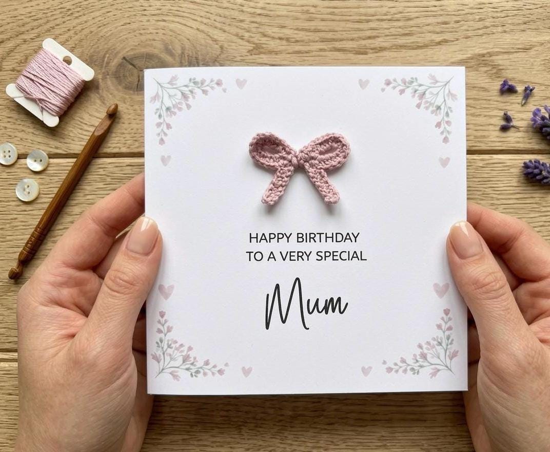Pretty Bow Birthday Card, Cute Card For Her