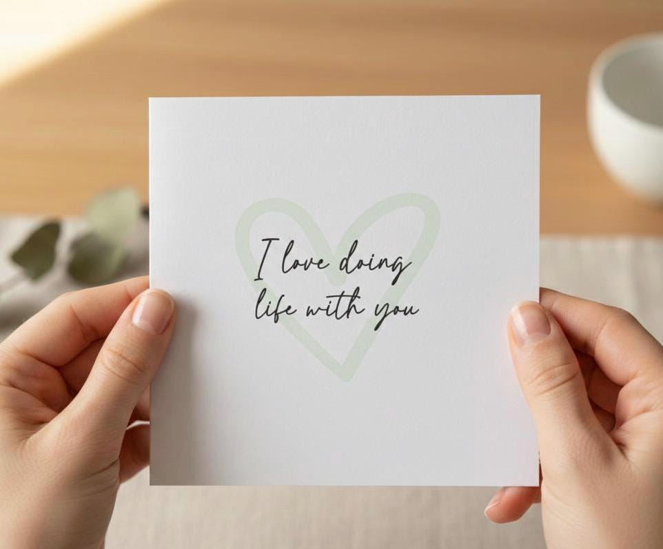 I Love Doing Life With You, Anniversary Card, Boyfriend, Girlfriend, Husband Wife Anniversary Card