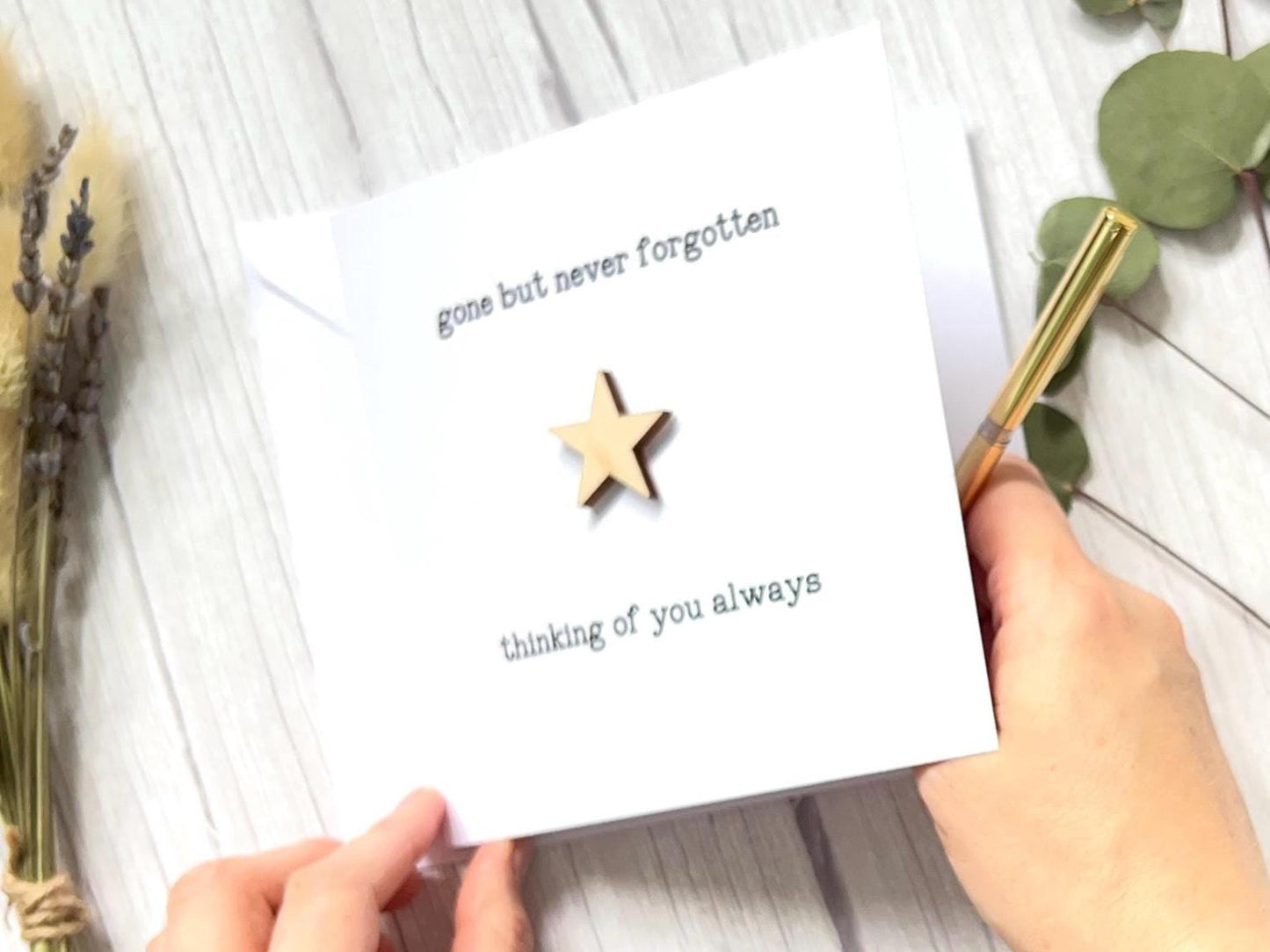 Sympathy Card, Gone But Not Forgotton, Thinking Of You Condolence Card