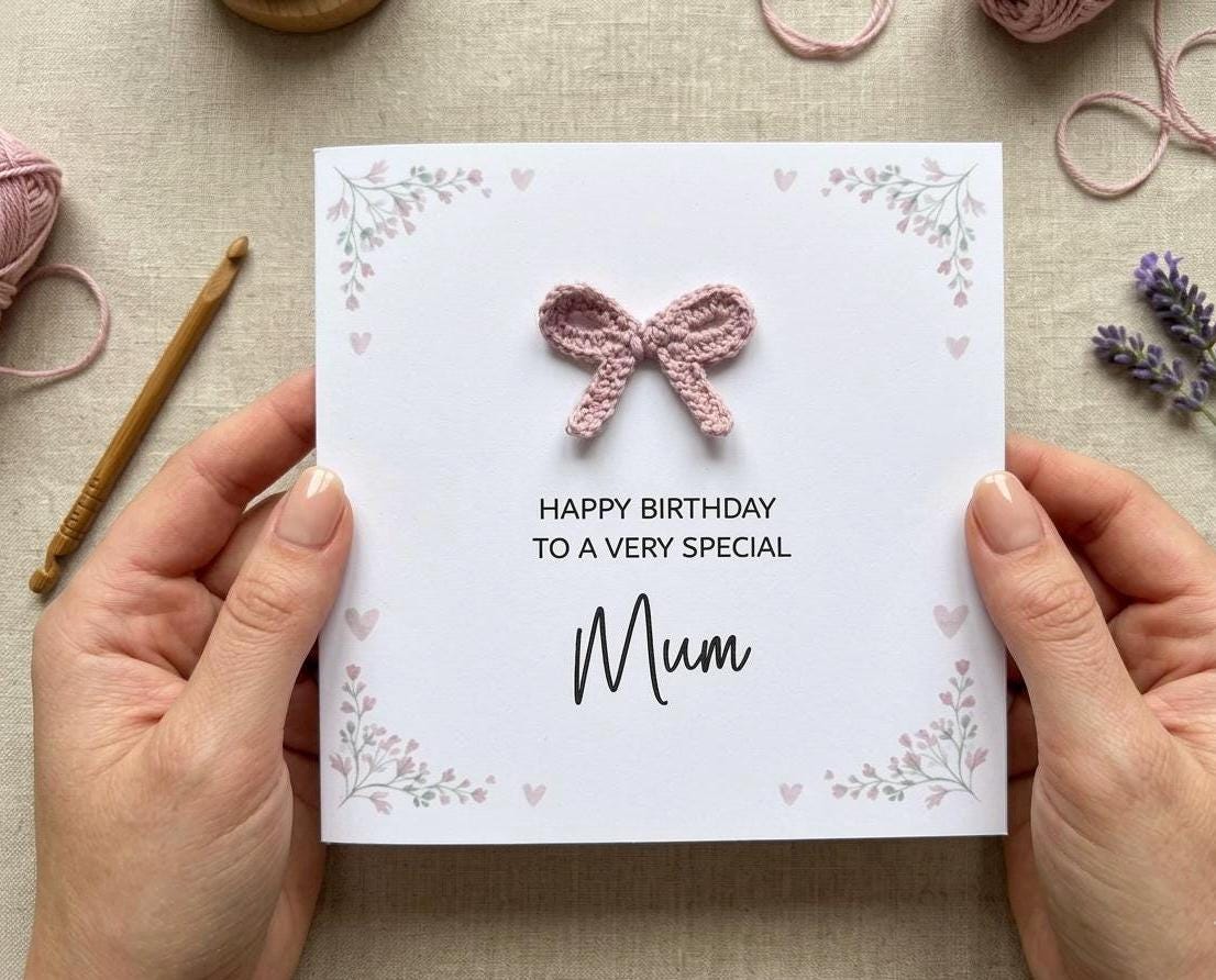 Pretty Bow Birthday Card, Cute Card For Her