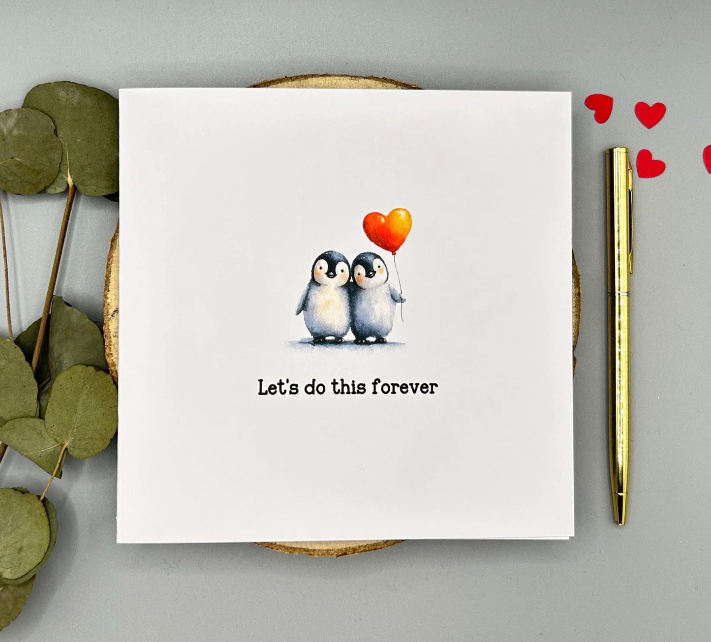 Lets Do This Forever, Penguin Love Card For Anniversary