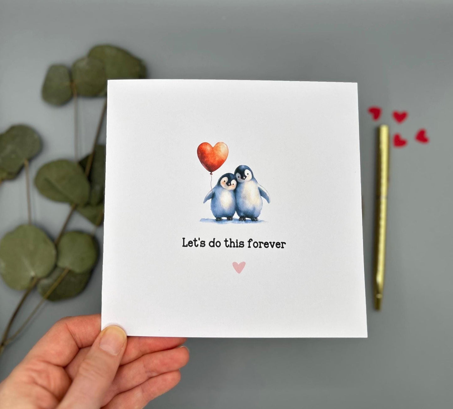 Lets Do This Forever, Penguin Love Card For Anniversary