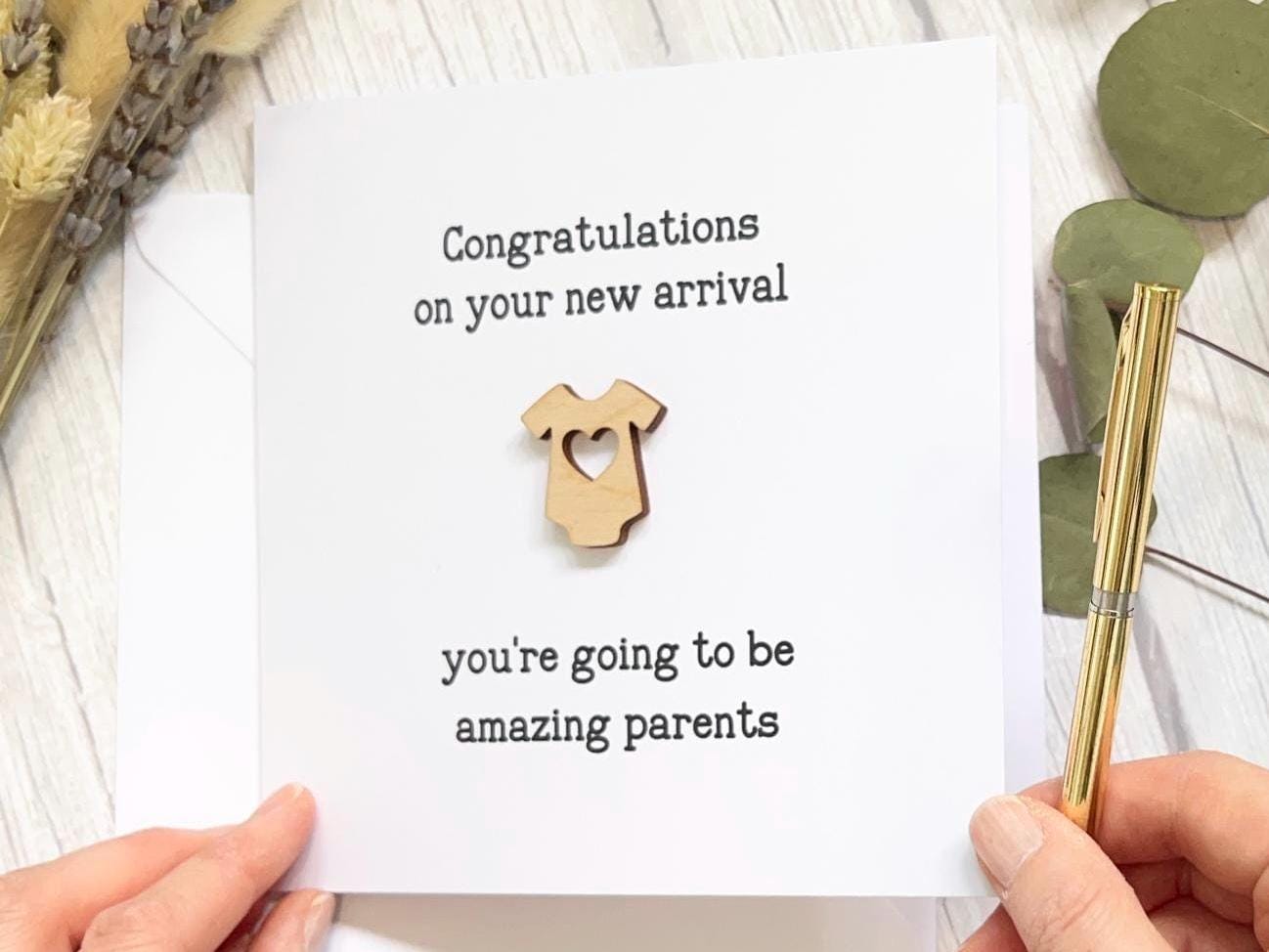 New Baby Card, Welcome To The World, Babygrow Keepsake, You're Going To Be Amazing Parents
