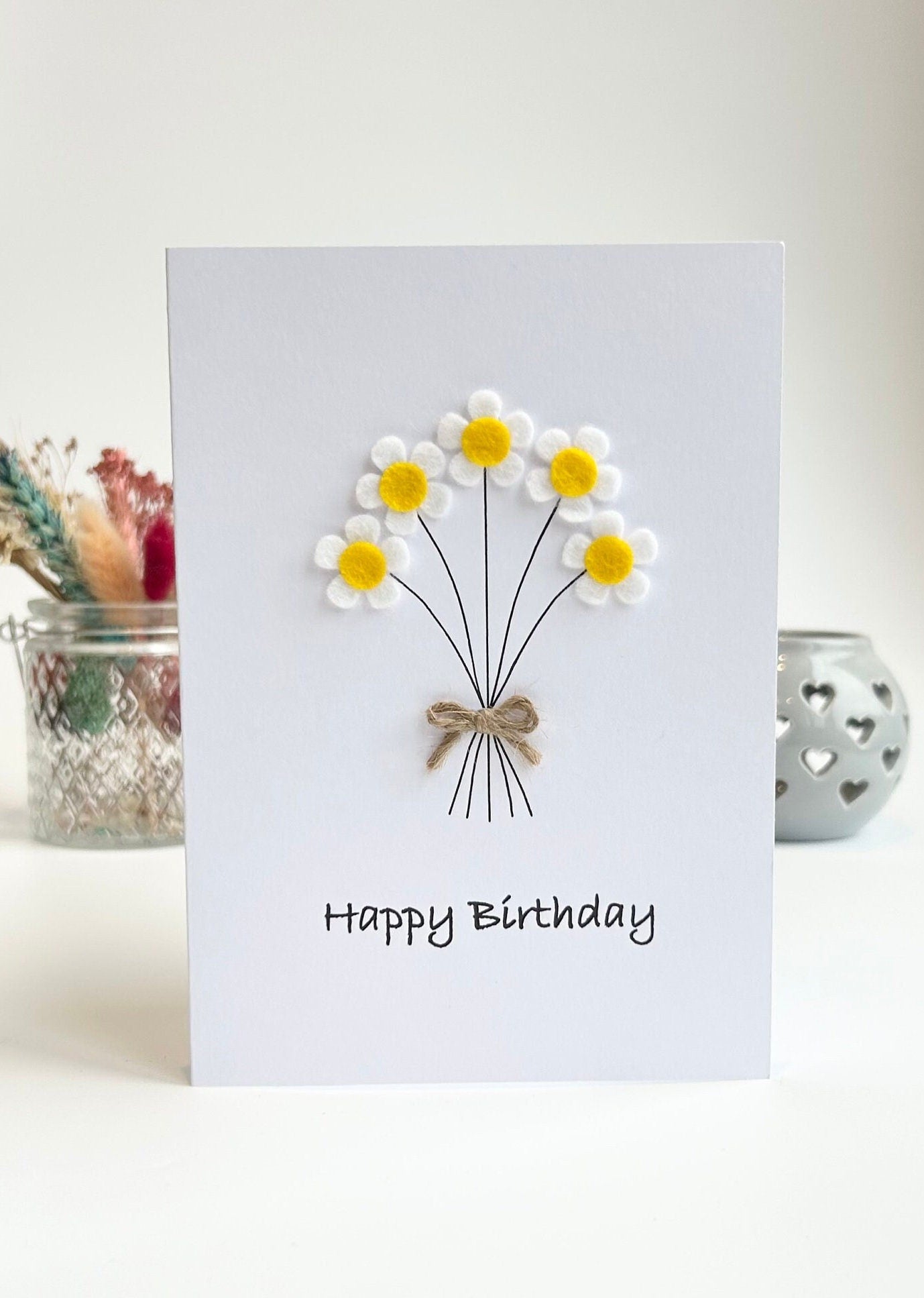 Mum Birthday Card with Daisy Flowers