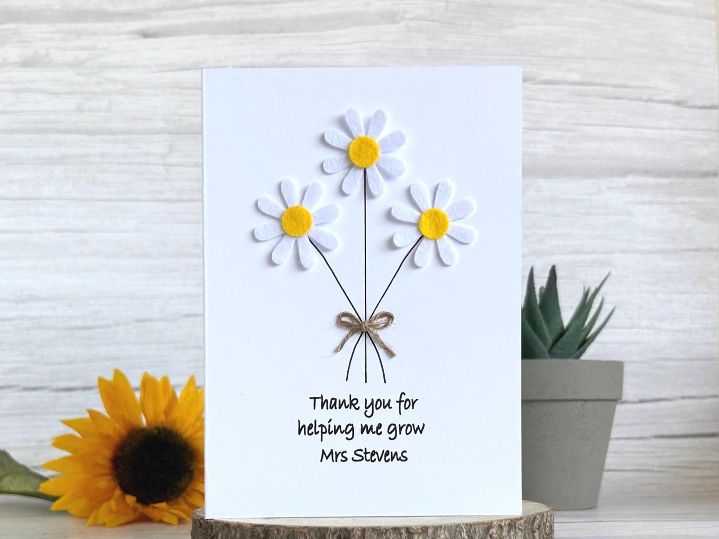 Personalised Teacher Thank You Card,  End Of School Card, Teacher Appreciation Card, Thank You Teacher Personalised Card