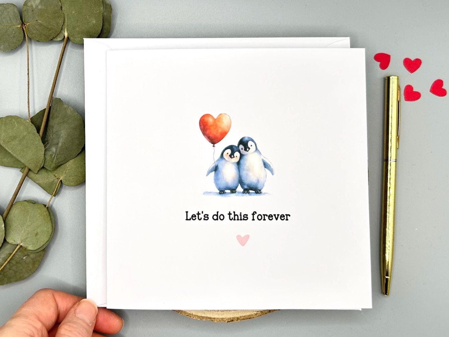 Lets Do This Forever, Penguin Love Card For Anniversary