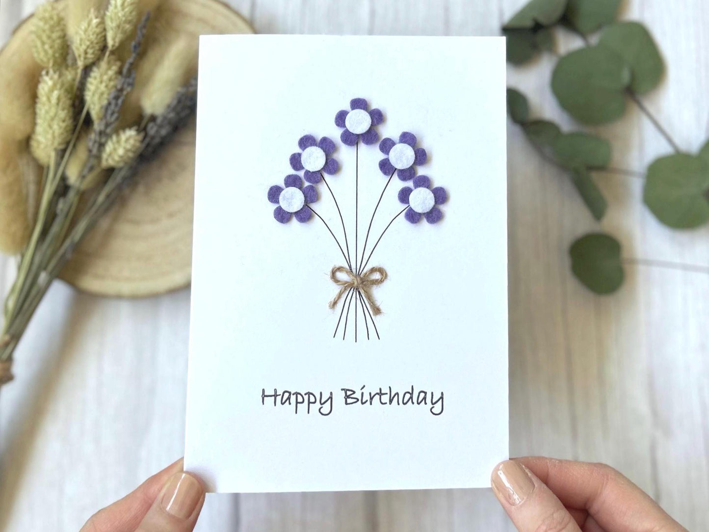 Mum Birthday Card with Daisy Flowers