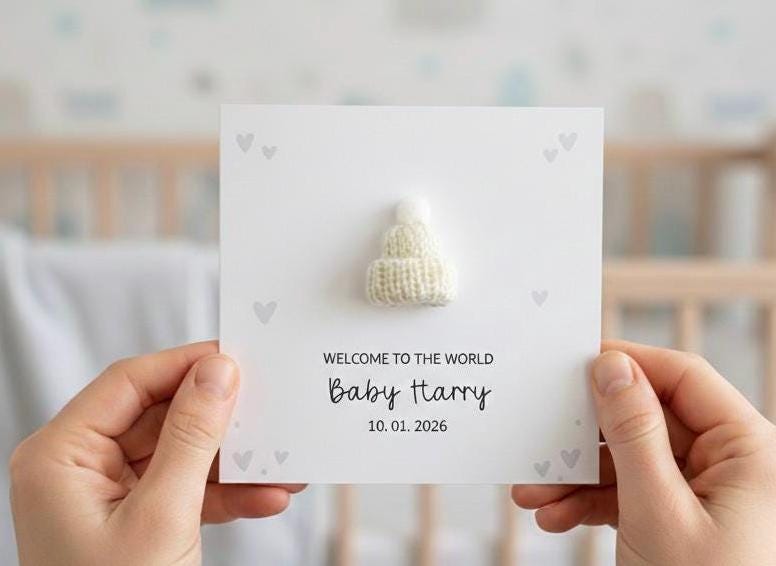 New Baby Card, New Baby Boy Card, Welcome To The World Card, New Baby Boy Card, New Baby Gifts, Newborn Card