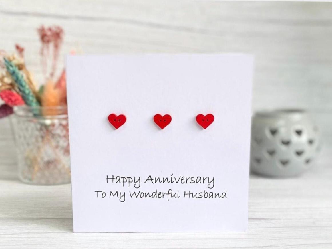 Romantic Anniversary Card, Handmade Anniversary Card, Wood Anniversary, 5th Anniversary