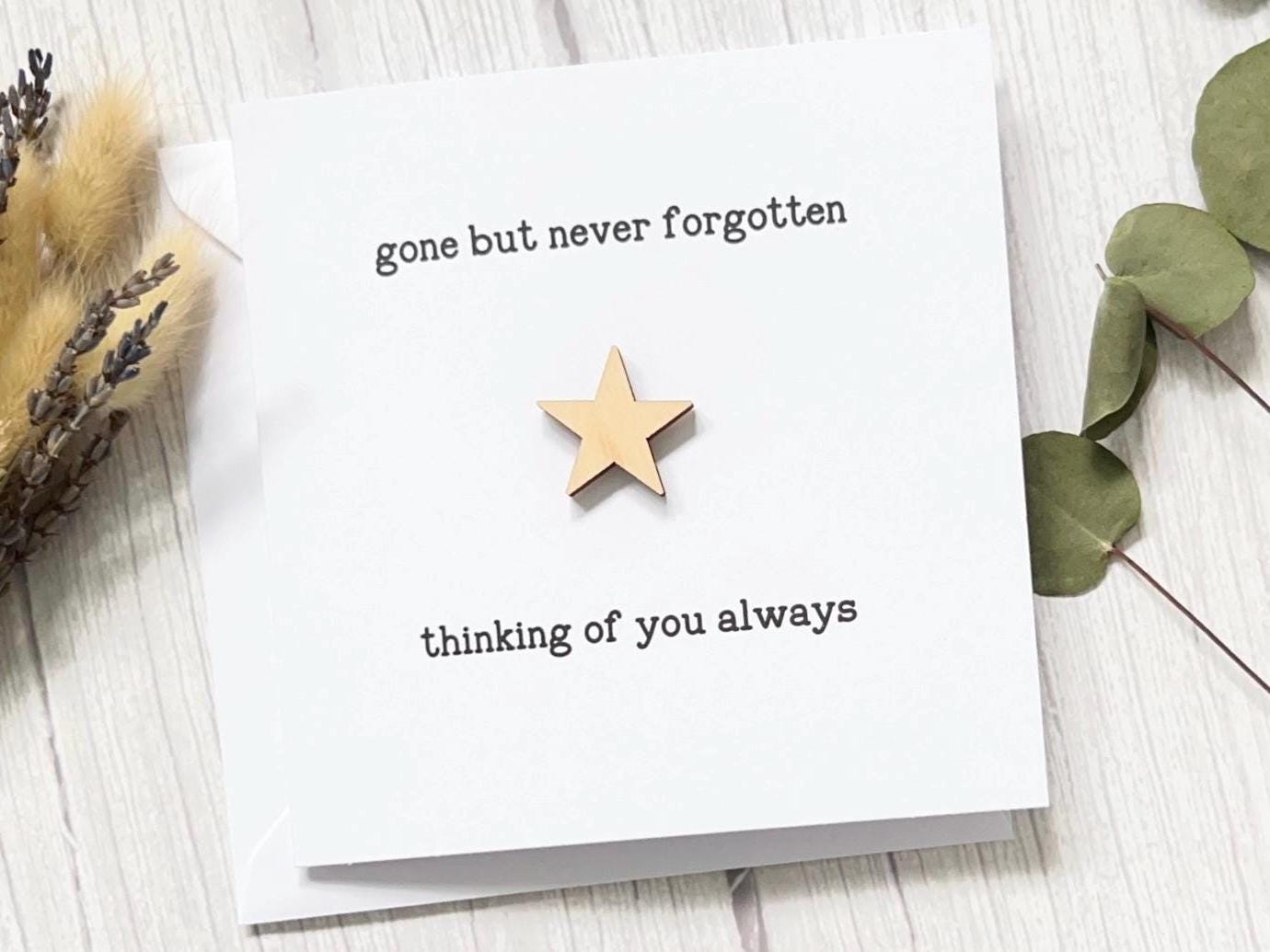Sympathy Card, Gone But Not Forgotton, Thinking Of You Condolence Card