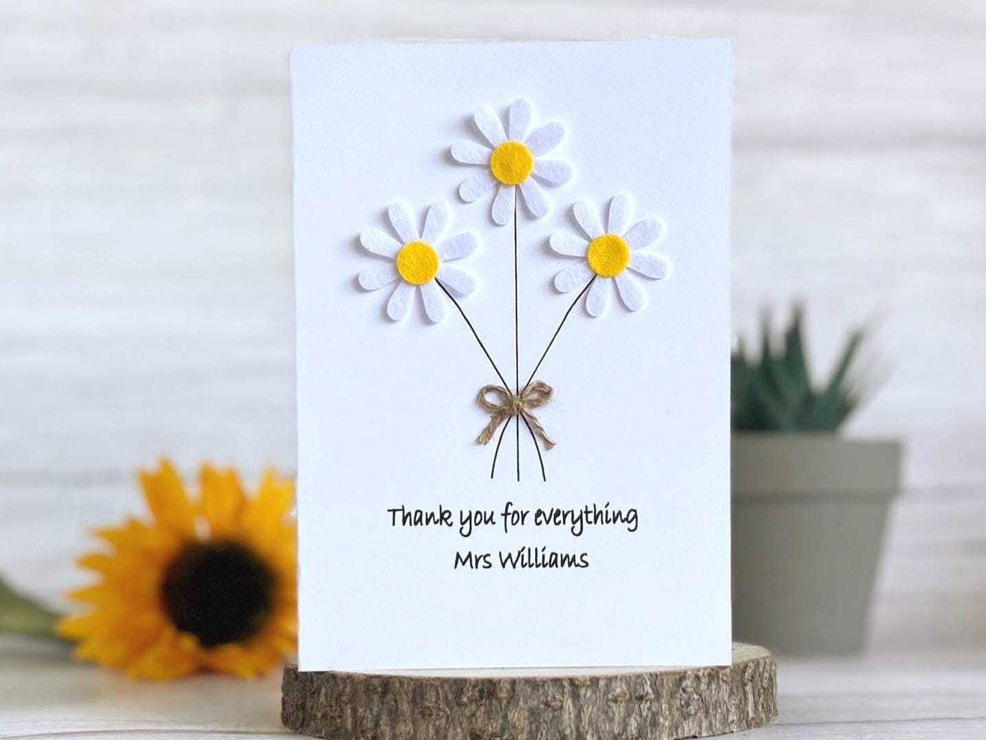 Personalised Teacher Thank You Card,  End Of School Card, Teacher Appreciation Card, Thank You Teacher Personalised Card