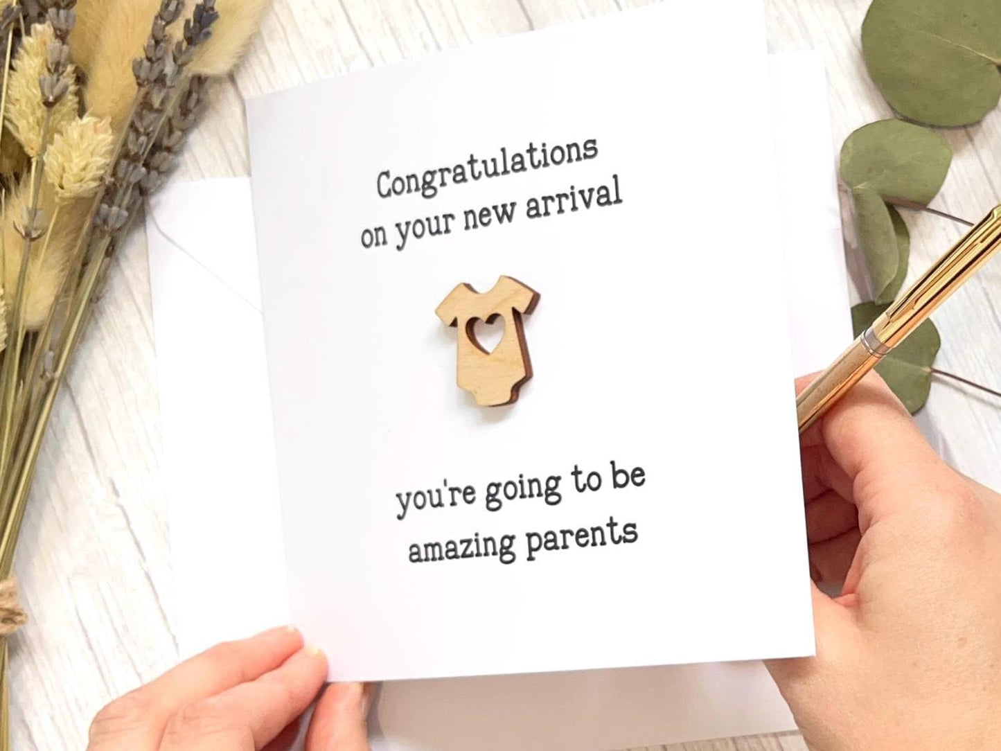 New Baby Card, Welcome To The World, Babygrow Keepsake, You're Going To Be Amazing Parents