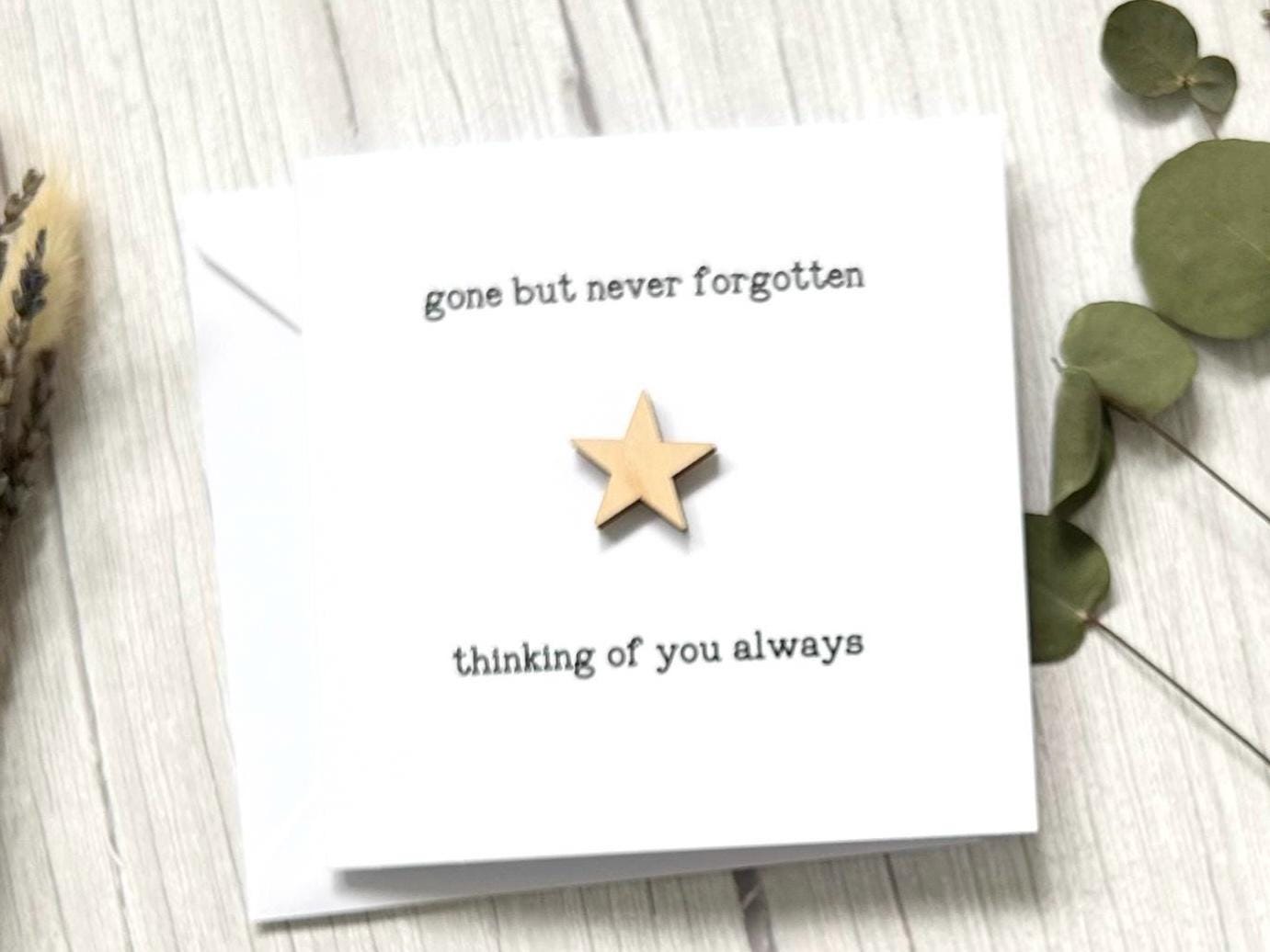 Sympathy Card, Gone But Not Forgotton, Thinking Of You Condolence Card