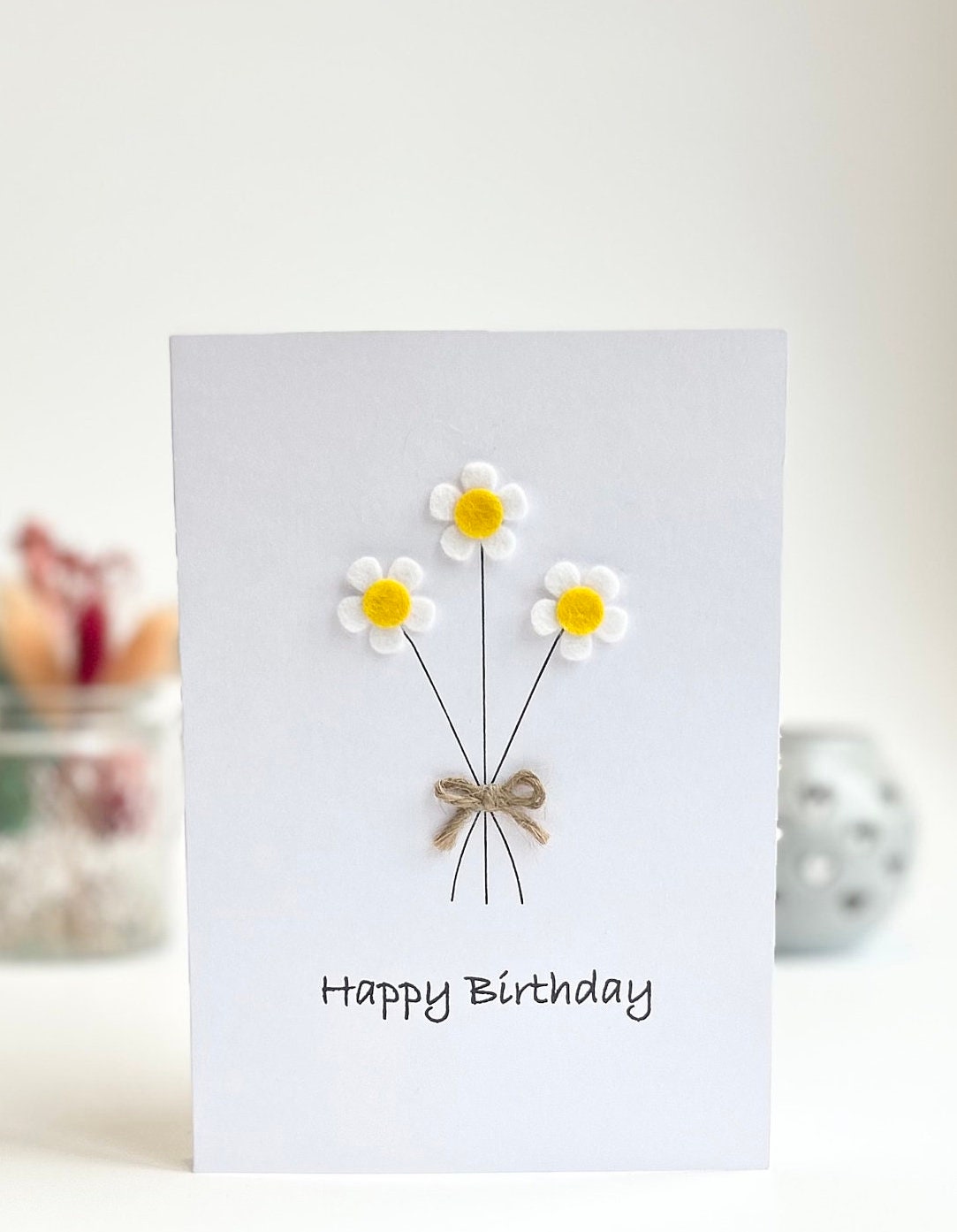 Personalised Daisy Birthday Card, Mum Daisy Card, Birthday Card for Her