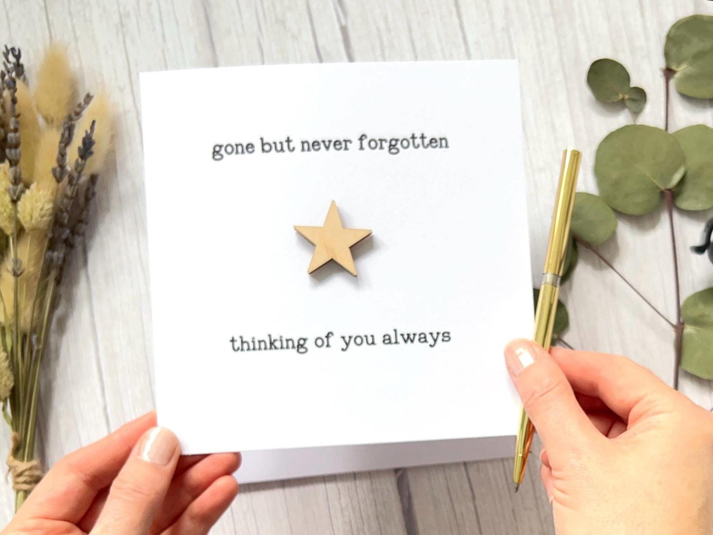 Sympathy Card, Gone But Not Forgotton, Thinking Of You Condolence Card