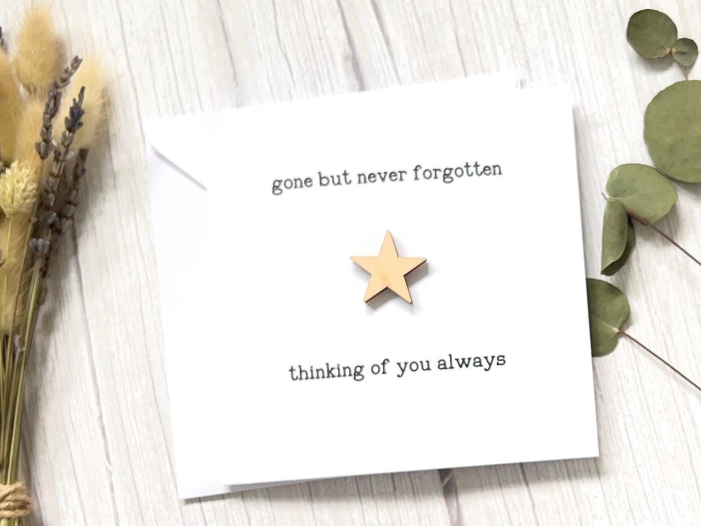 Sympathy Card, Gone But Not Forgotton, Thinking Of You Condolence Card