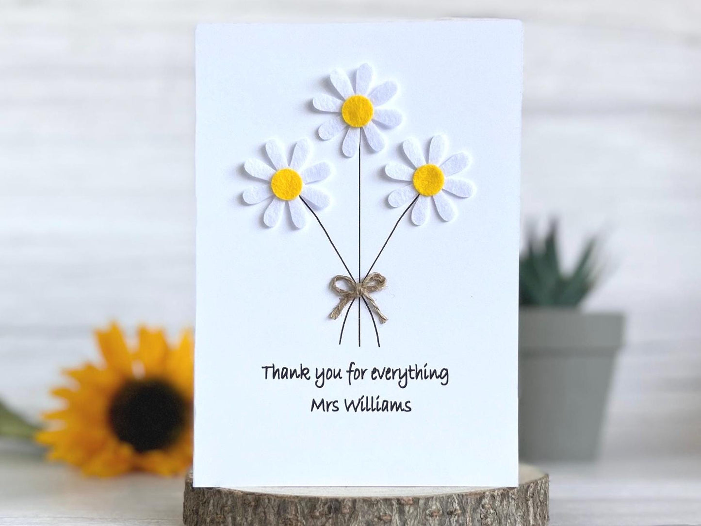 Personalised Teacher Thank You Card,  End Of School Card, Teacher Appreciation Card, Thank You Teacher Personalised Card