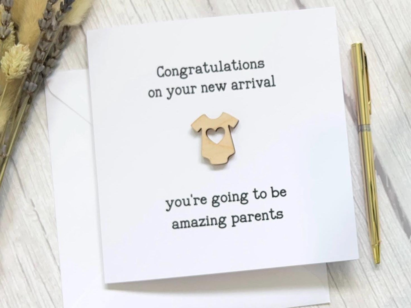 New Baby Card, Welcome To The World, Babygrow Keepsake, You're Going To Be Amazing Parents