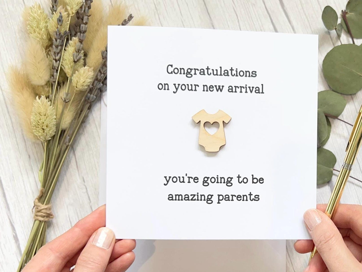 New Baby Card, Welcome To The World, Babygrow Keepsake, You're Going To Be Amazing Parents