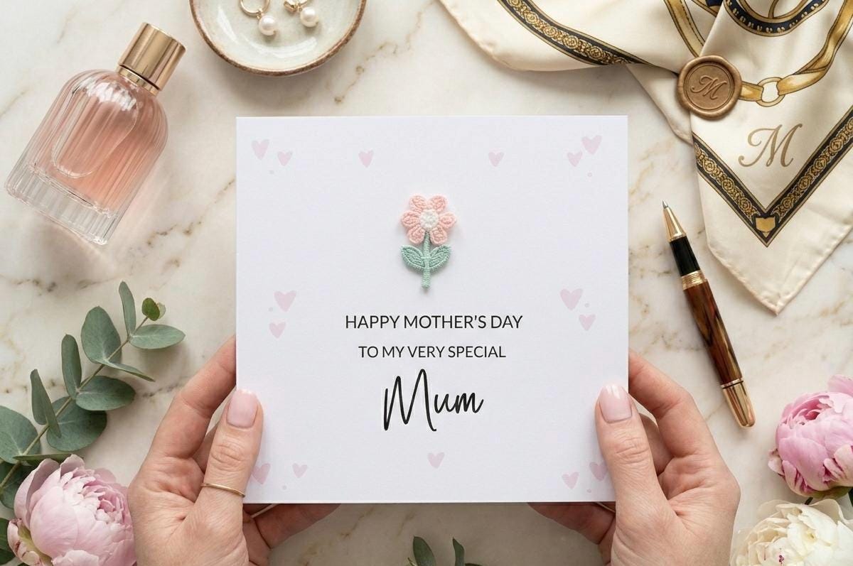 Handmade Daisy Mother's Day Card with 3D Daisy