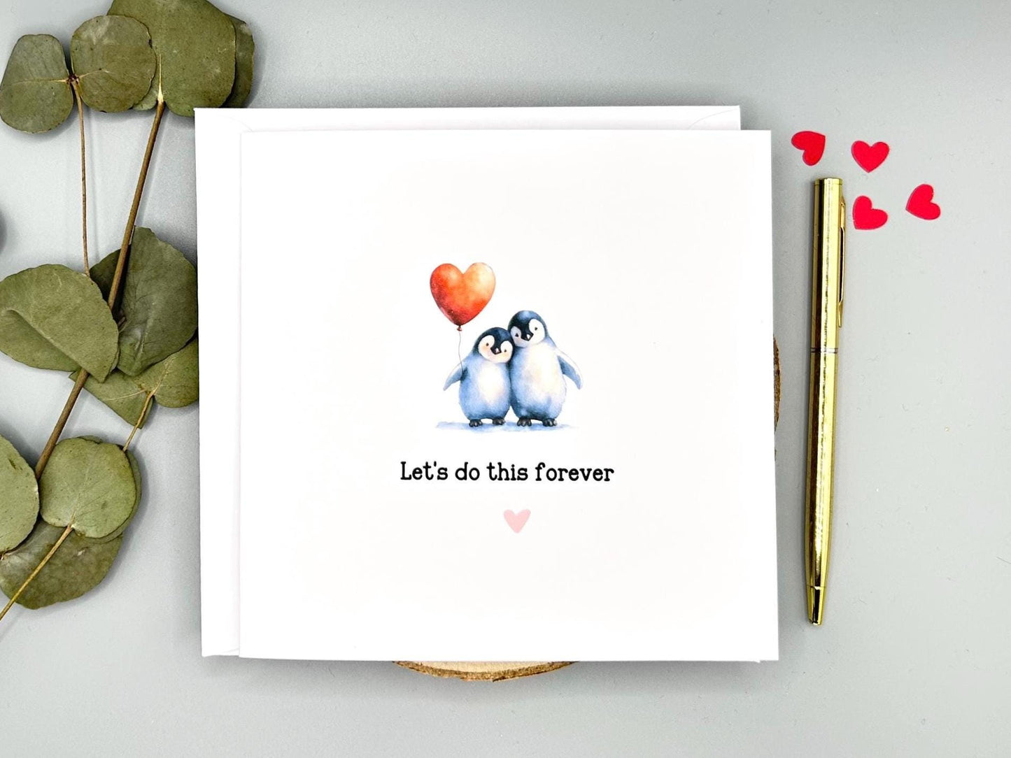 Lets Do This Forever, Penguin Love Card For Anniversary