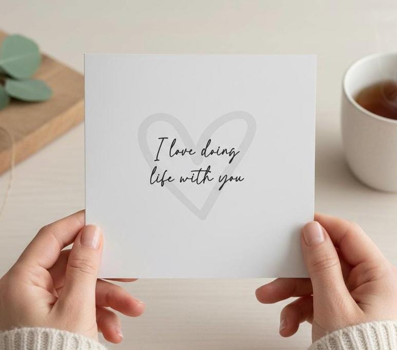 I Love Doing Life With You, Anniversary Card, Boyfriend, Girlfriend, Husband Wife Anniversary Card