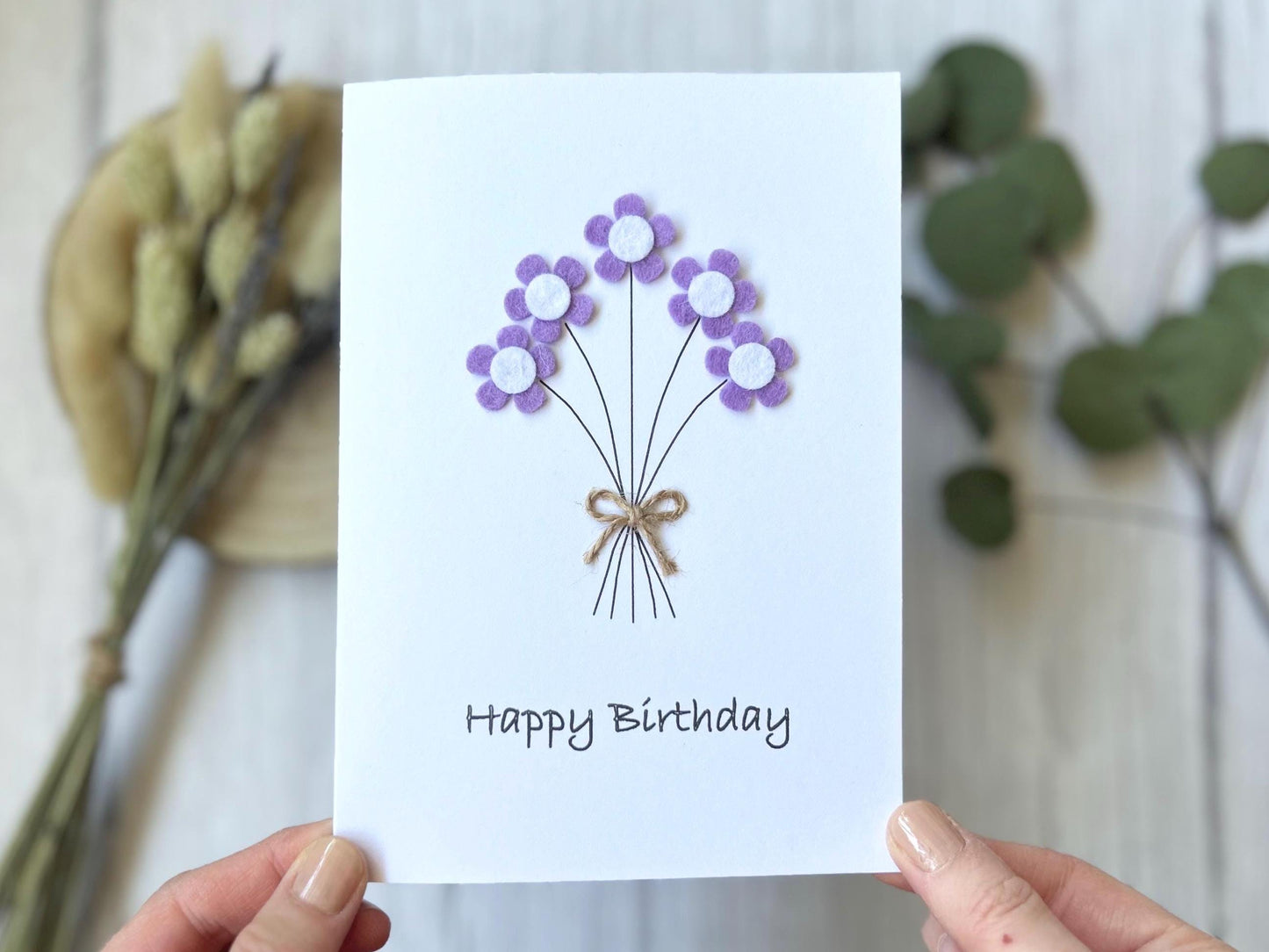 Mum Birthday Card with Daisy Flowers
