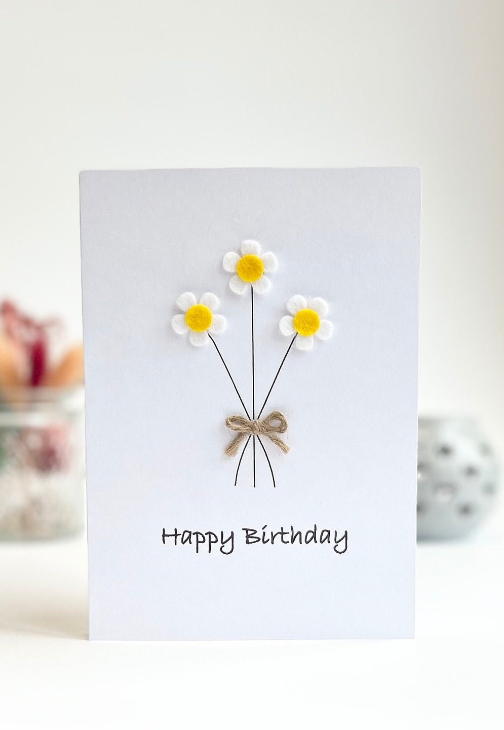 Personalised Daisy Birthday Card, Mum Daisy Card, Birthday Card for Her