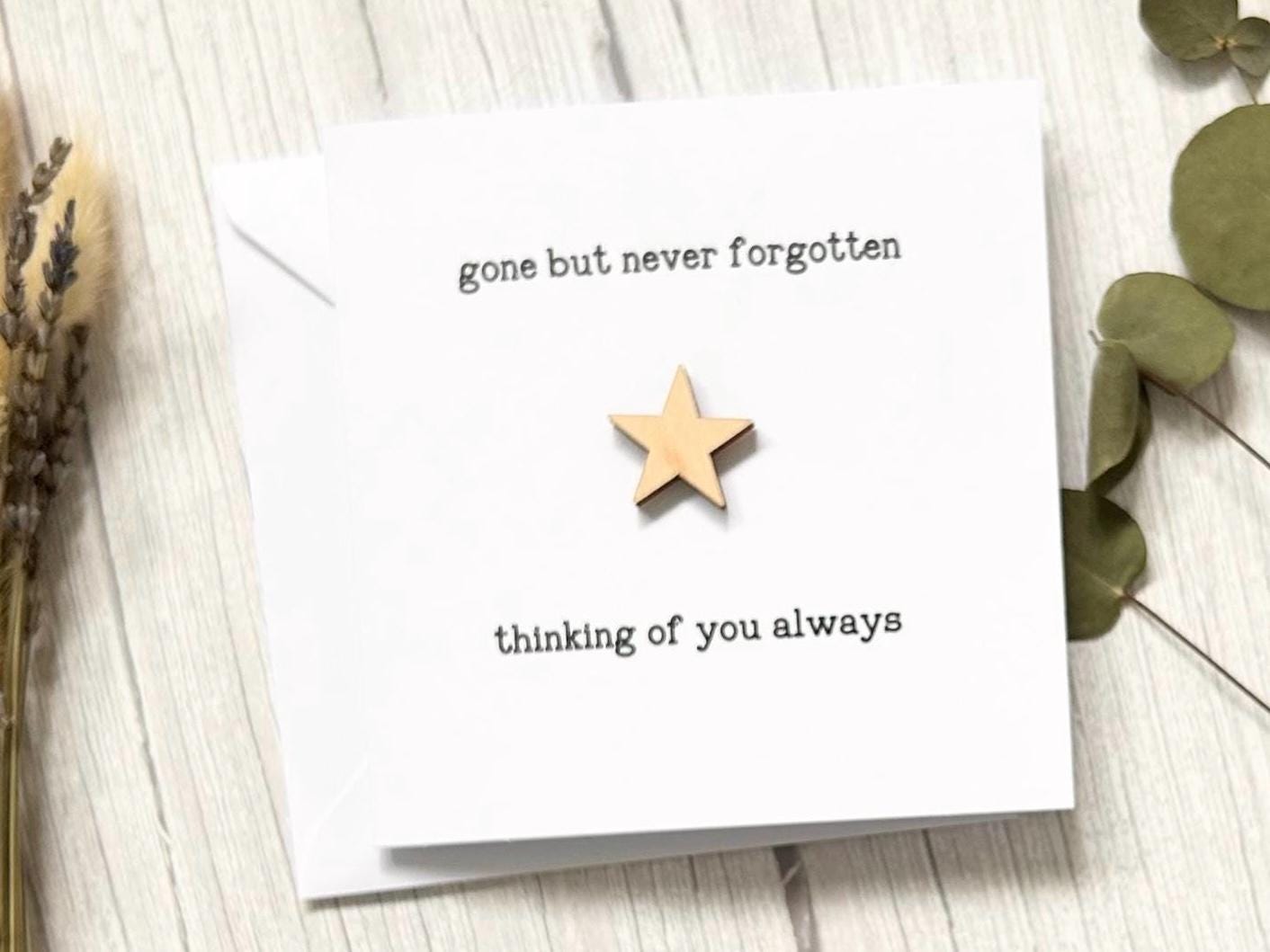 Sympathy Card, Gone But Not Forgotton, Thinking Of You Condolence Card