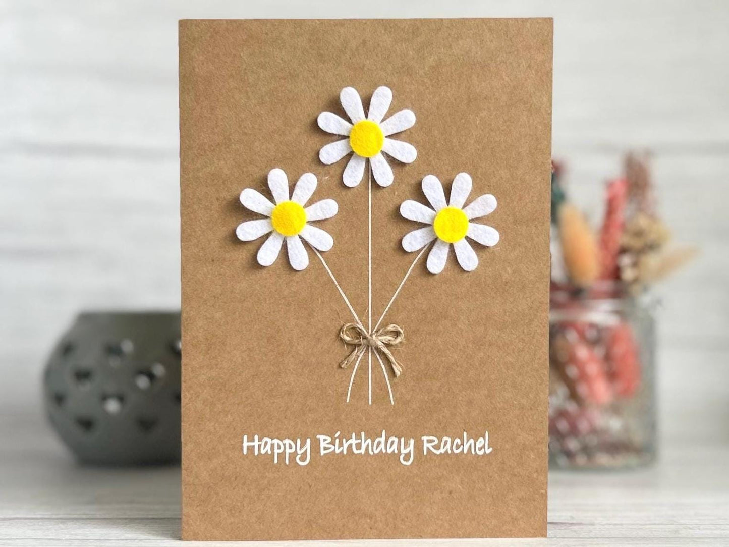 Handmade Daisy Birthday Card, Birthday Card for Mum