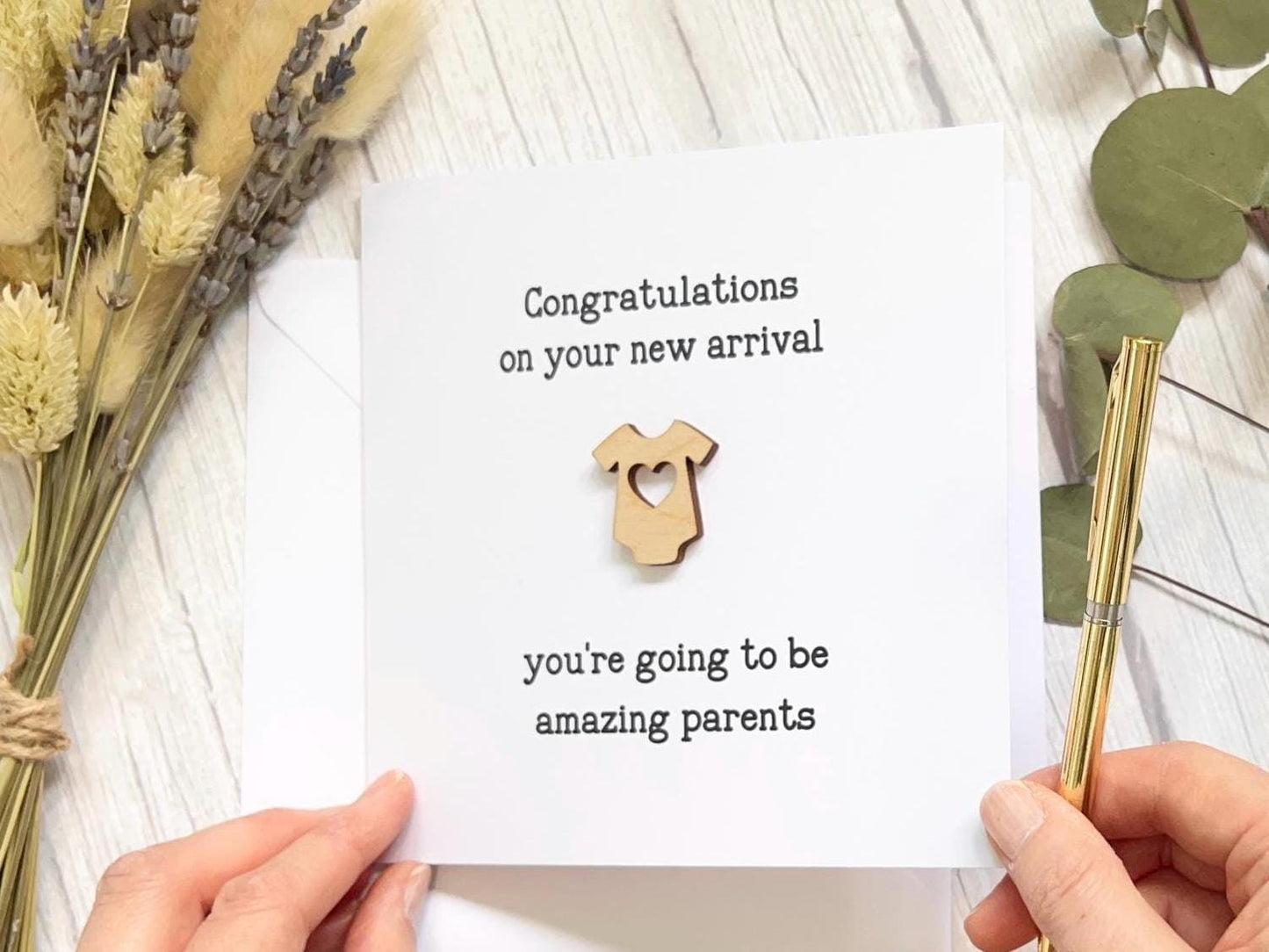 New Baby Card, Welcome To The World, Babygrow Keepsake, You're Going To Be Amazing Parents