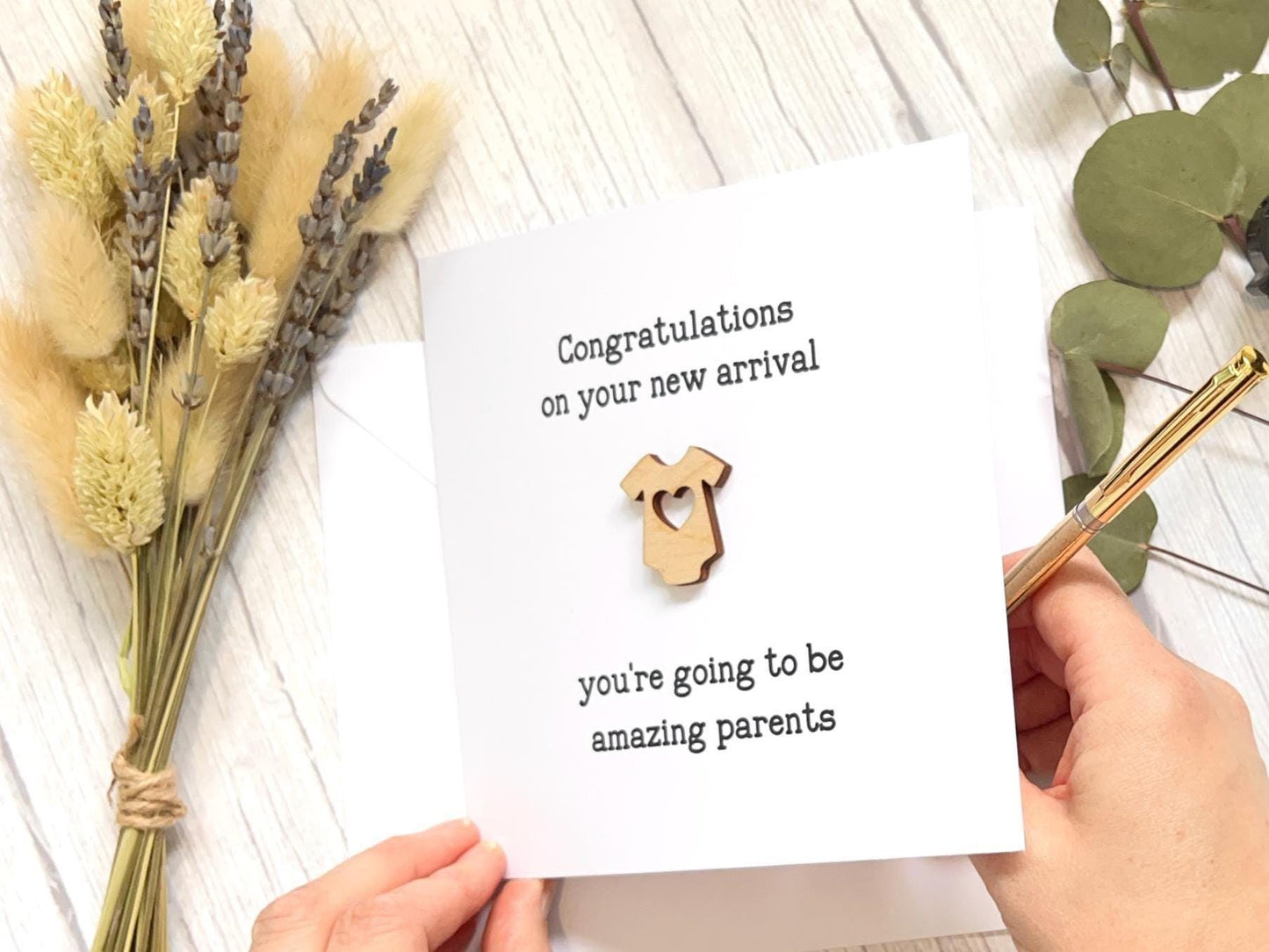 New Baby Card, Welcome To The World, Babygrow Keepsake, You're Going To Be Amazing Parents