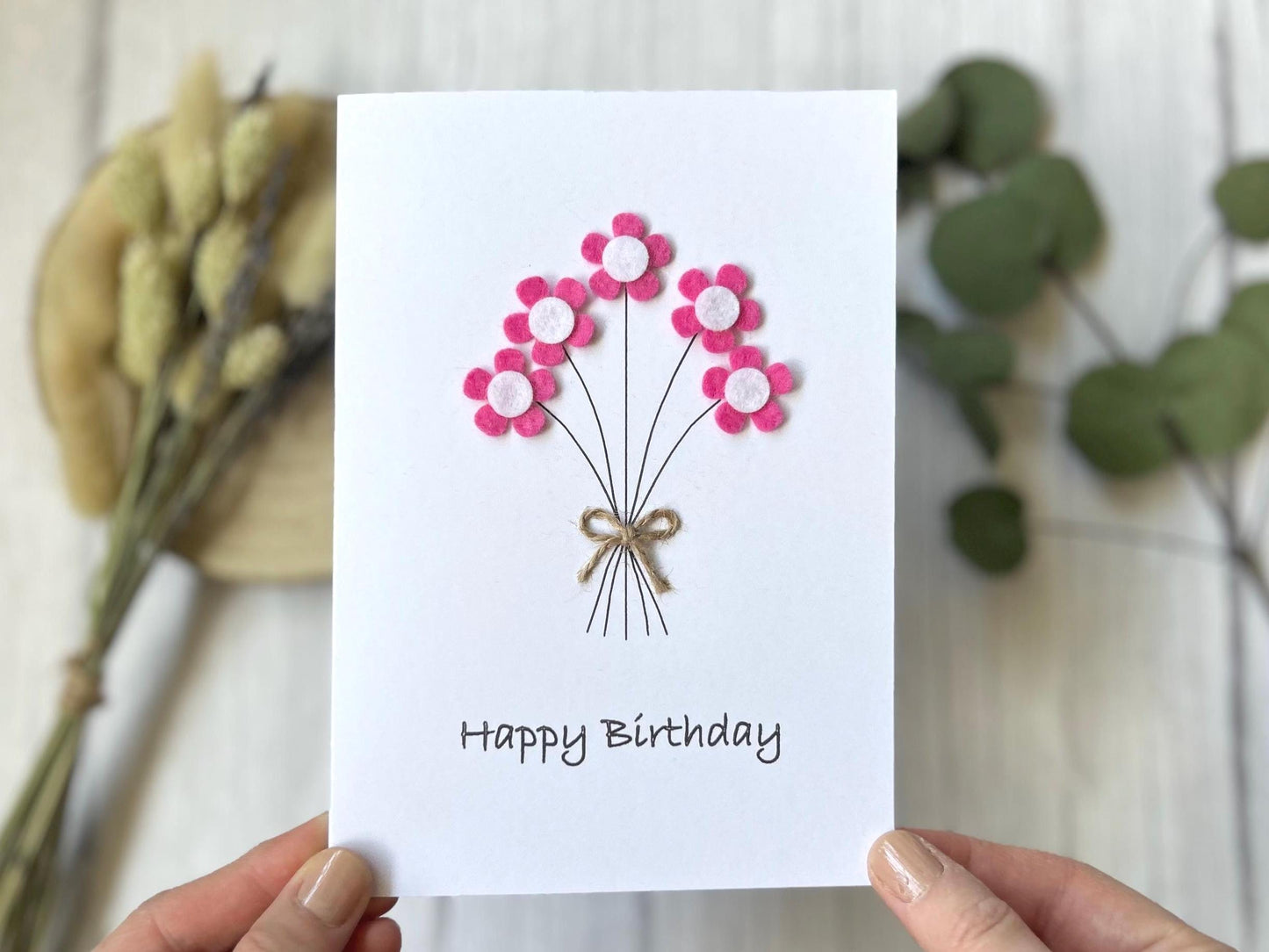 Mum Birthday Card with Daisy Flowers